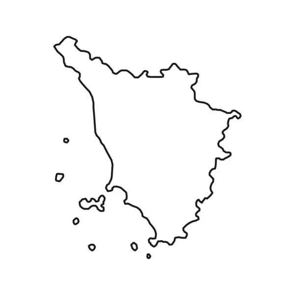 Tuscany Map. Region of Italy. Vector illustration.