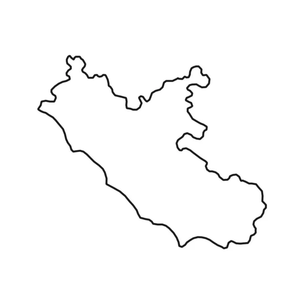 Lazio Map Region Italy Vector Illustration — Vetor de Stock