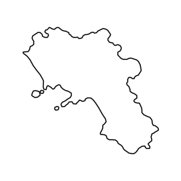 Campania Map Region Italy Vector Illustration — Stockvektor