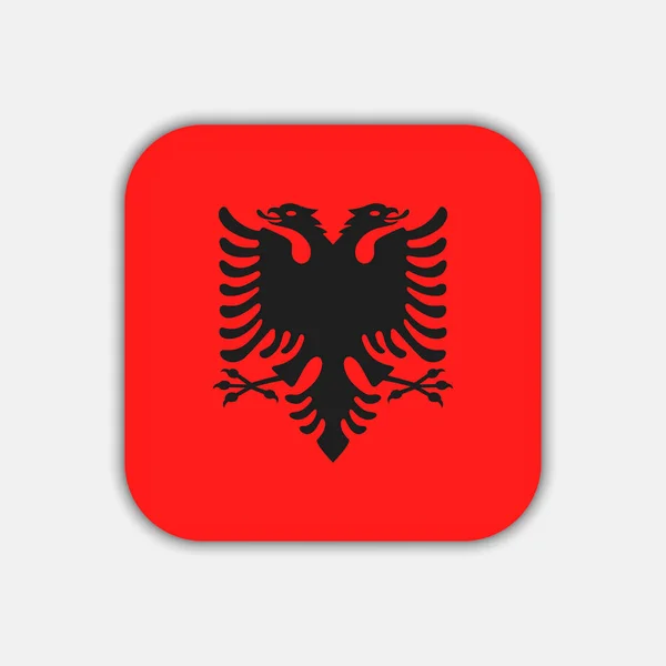 Albánská Vlajka Oficiální Barvy Vektorová Ilustrace — Stockový vektor