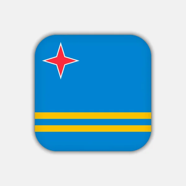 Aruba Flag Official Colors Vector Illustration —  Vetores de Stock
