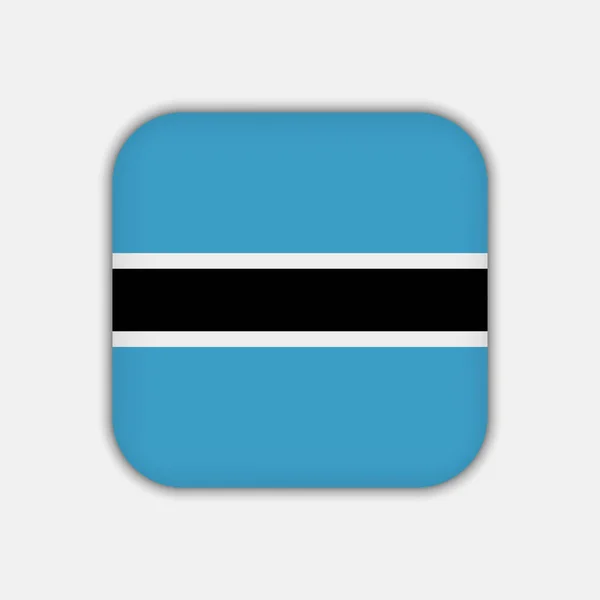 Botswana Flag Official Colors Vector Illustration — Stok Vektör