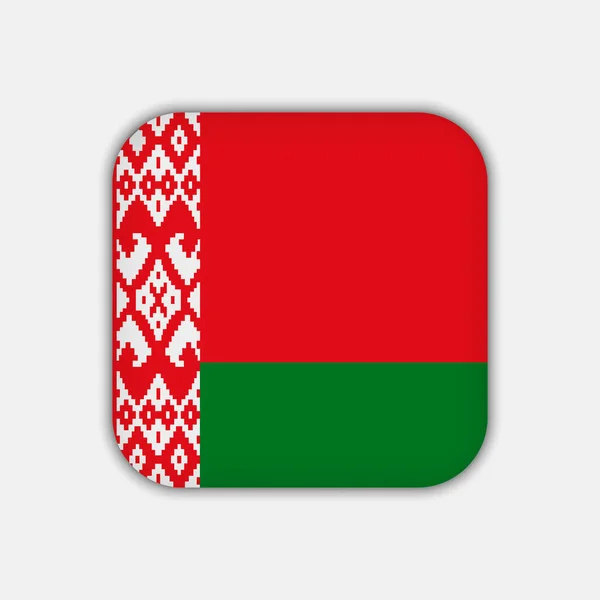 Wit Rusland Vlag Officiële Kleuren Vectorillustratie — Stockvector