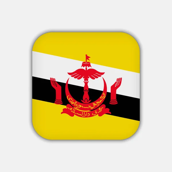 Brunei Flag Official Colors Vector Illustration — Stock Vector