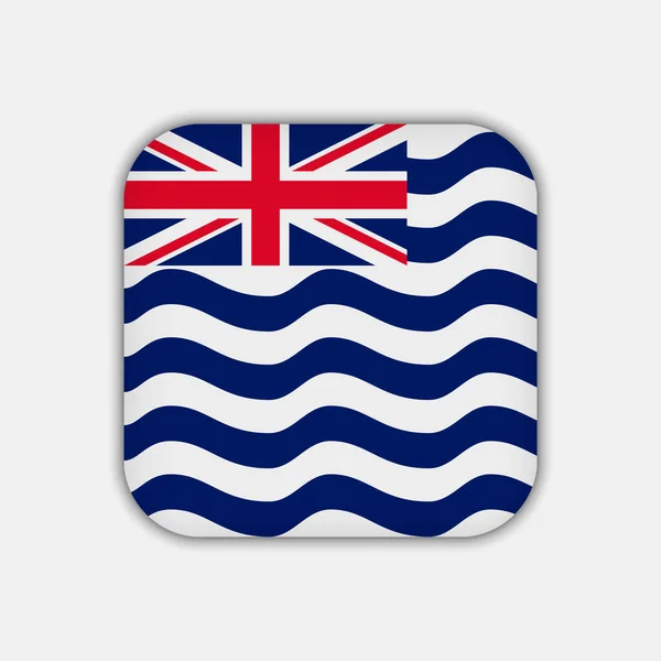 British Indian Ocean Territory Flag Official Colors Vector Illustration — Vetor de Stock
