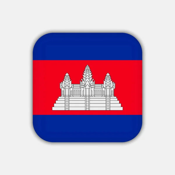 Σημαία Καμπότζης Επίσημα Χρώματα Εικονογράφηση Διανύσματος — Διανυσματικό Αρχείο