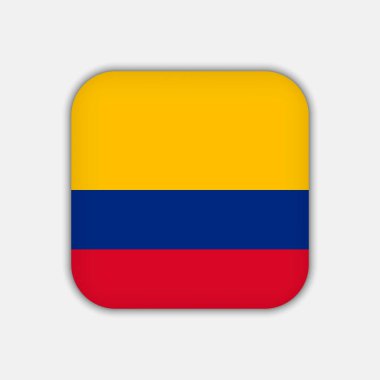 Colombia flag, official colors. Vector illustration.