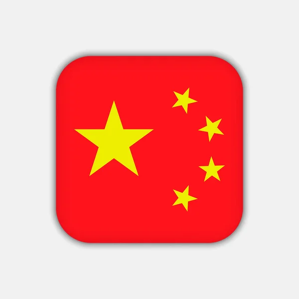 China Flag Official Colors Vector Illustration — Wektor stockowy