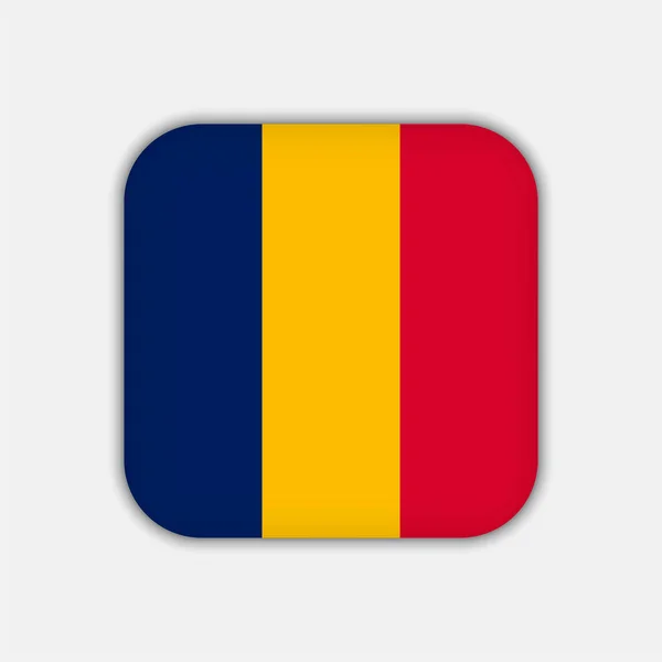 Chad Flag Official Colors Vector Illustration — Stock vektor
