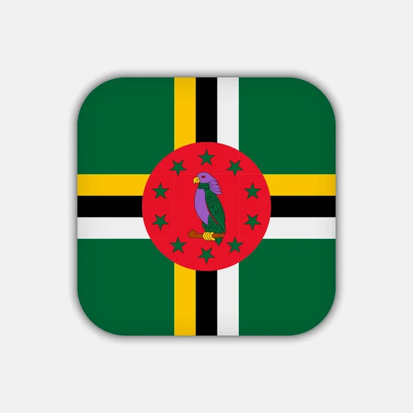 Dominica Vlag Officiële Kleuren Vectorillustratie — Stockvector