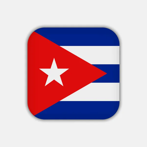 Drapeau Cuba Couleurs Officielles Illustration Vectorielle — Image vectorielle