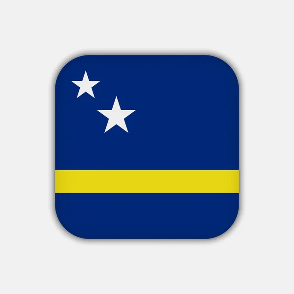 Curacao Vlag Officiële Kleuren Vectorillustratie — Stockvector