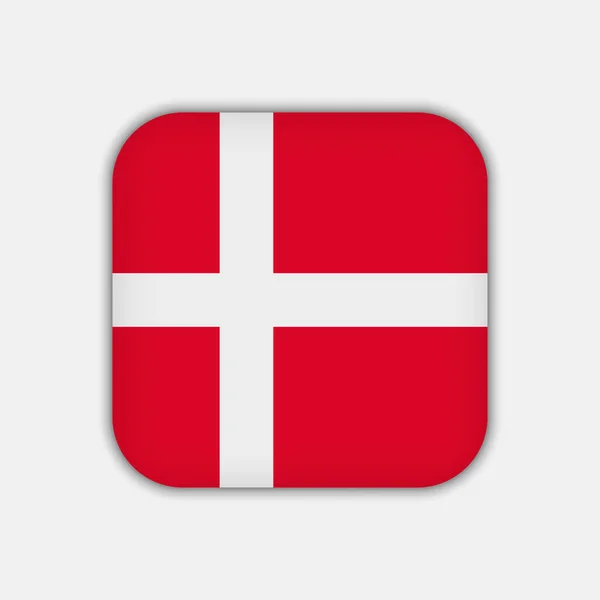 Bandera Dinamarca Colores Oficiales Ilustración Vectorial — Vector de stock