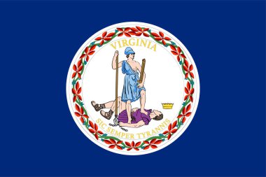 Virginia state flag. Vector illustration.