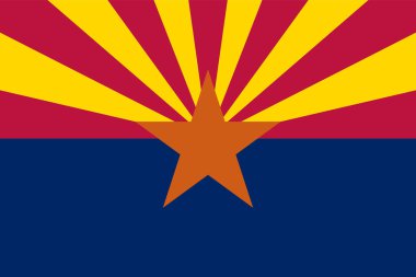 Arizona state flag. Vector illustration.