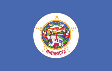 Minnesota state flag. Vector illustration.