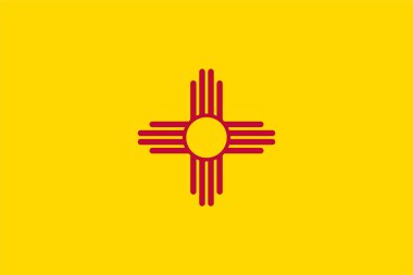 New Mexico state flag. Vector illustration.