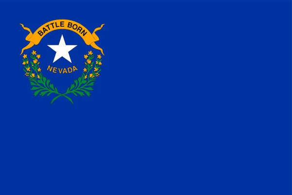 Nevada State Flag Vector Illustration — Vetor de Stock