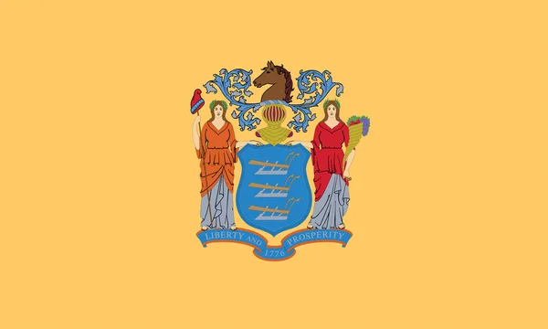 New Jersey State Flag Vector Illustration — Image vectorielle