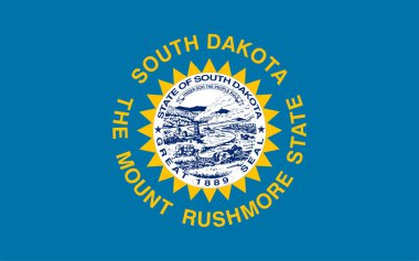 South Dakota state flag. Vector illustration.