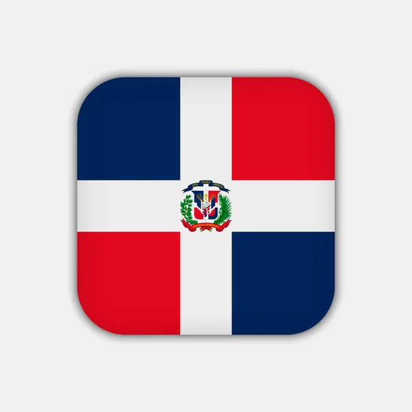 Drapeau République Dominicaine Couleurs Officielles Illustration Vectorielle — Image vectorielle