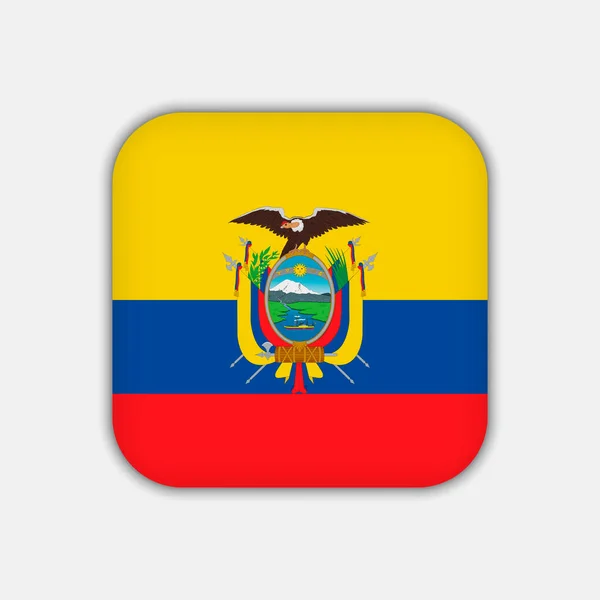 Flagge Ecuadors Offizielle Farben Vektorillustration — Stockvektor