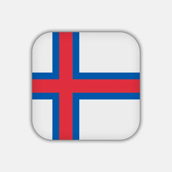 Faroe Islands Flag Official Colors Vector Illustration — Vettoriale Stock