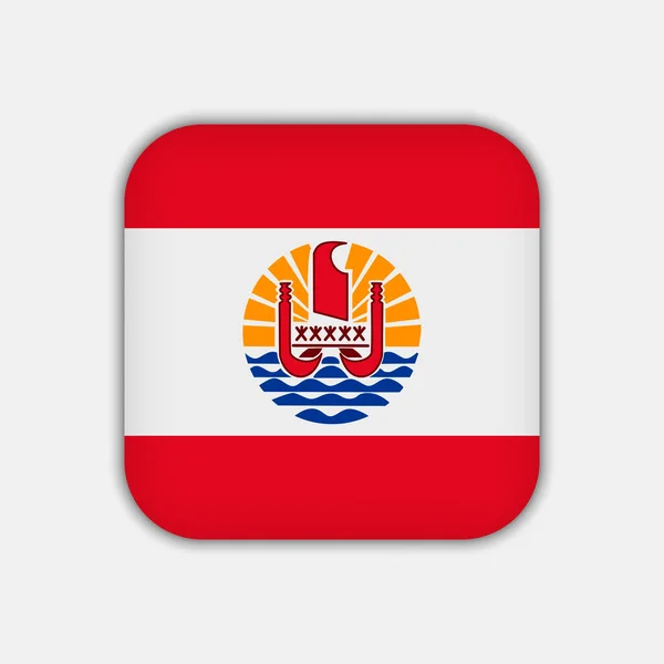 Bandiera Polinesiana Francese Colori Ufficiali Illustrazione Vettoriale — Vettoriale Stock