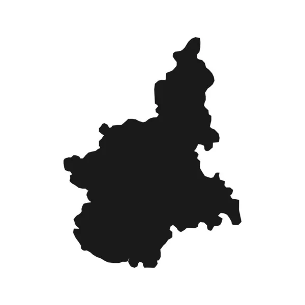 Piedmont Map Region Italy Vector Illustration — Image vectorielle