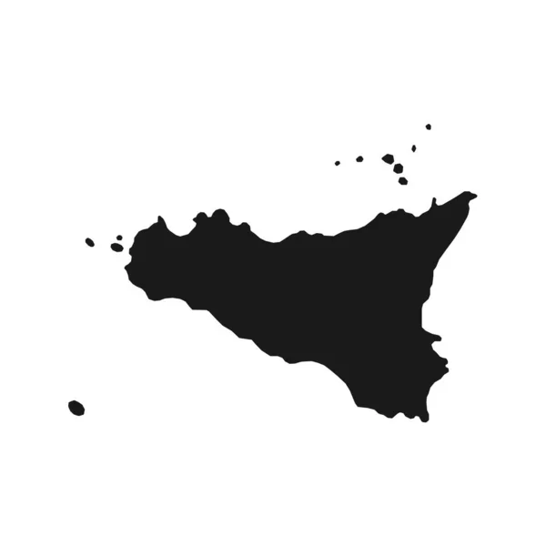 Sicily Map Region Italy Vector Illustration — Stock Vector