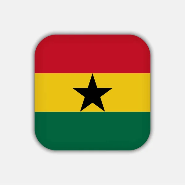 Ghana Flag Official Colors Vector Illustration — Stock Vector