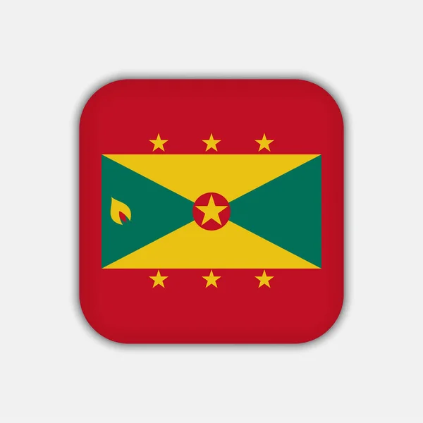 Grenada Flag Official Colors Vector Illustration — Stock vektor