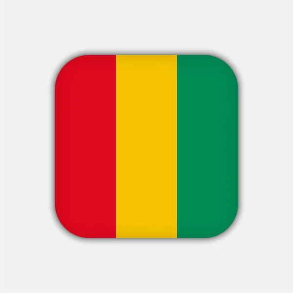 Guinea Flag Official Colors Vector Illustration — 스톡 벡터