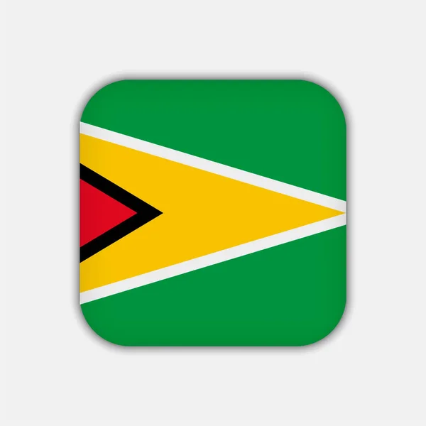 Guyana Flag Official Colors Vector Illustration — Stock vektor