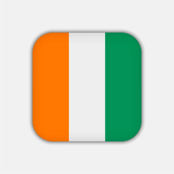 Ivory Coast Flag Official Colors Vector Illustration — ストックベクタ