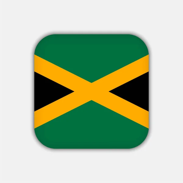 Флаг Ямайки Официальные Цвета Векторная Иллюстрация — стоковый вектор