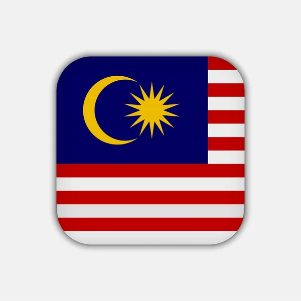Malaysia Flag Official Colors Vector Illustration - Stok Vektor