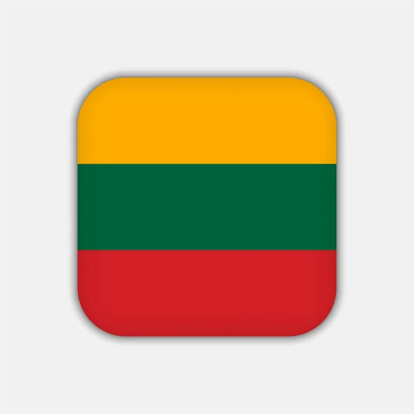 Флаг Литвы Официальные Цвета Векторная Иллюстрация — стоковый вектор