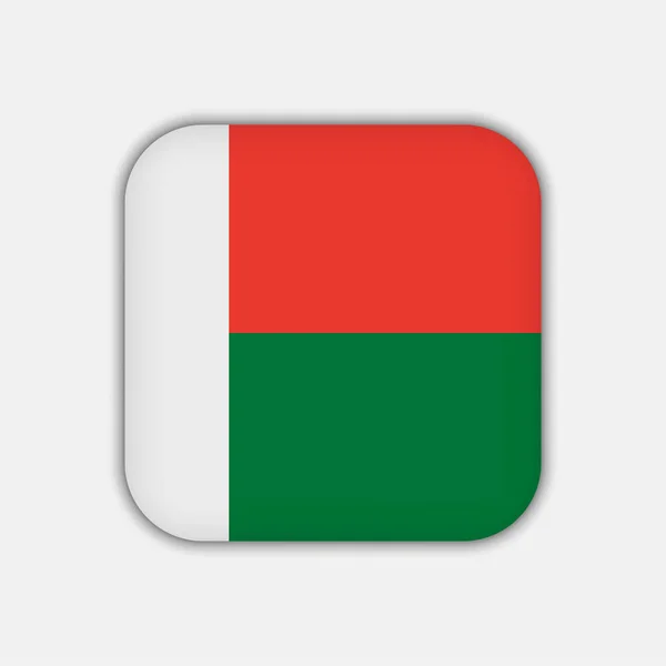 Madagascar Flag Official Colors Vector Illustration —  Vetores de Stock