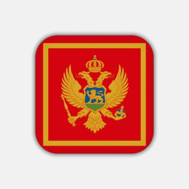 Montenegro flag, official colors. Vector illustration.