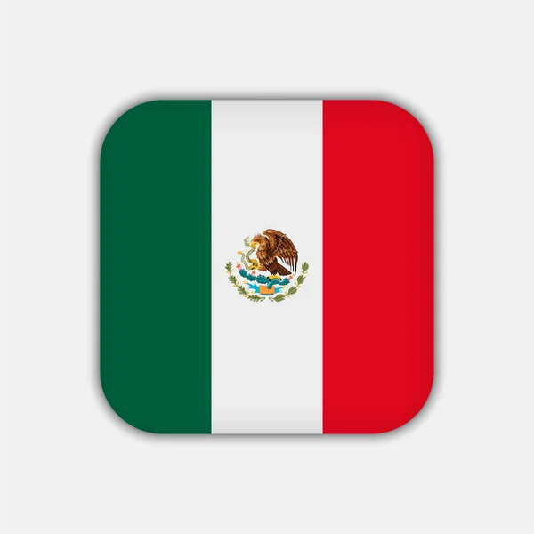 Mexico Flag Official Colors Vector Illustration — Stockvektor