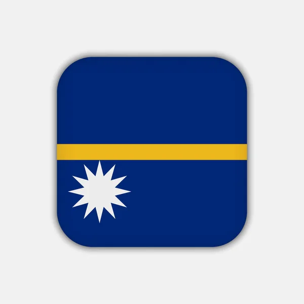 Nauru Flag Official Colors Vector Illustration — Stock Vector