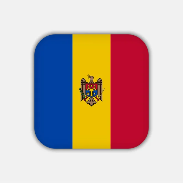 Bandiera Moldova Colori Ufficiali Illustrazione Vettoriale — Vettoriale Stock
