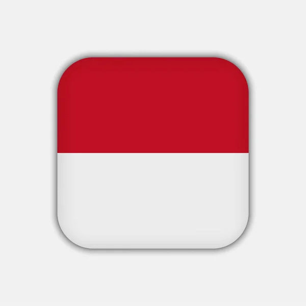 Monaco Flag Official Colors Vector Illustration — Vettoriale Stock