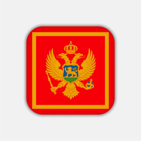 Montenegro Flag Official Colors Vector Illustration —  Vetores de Stock