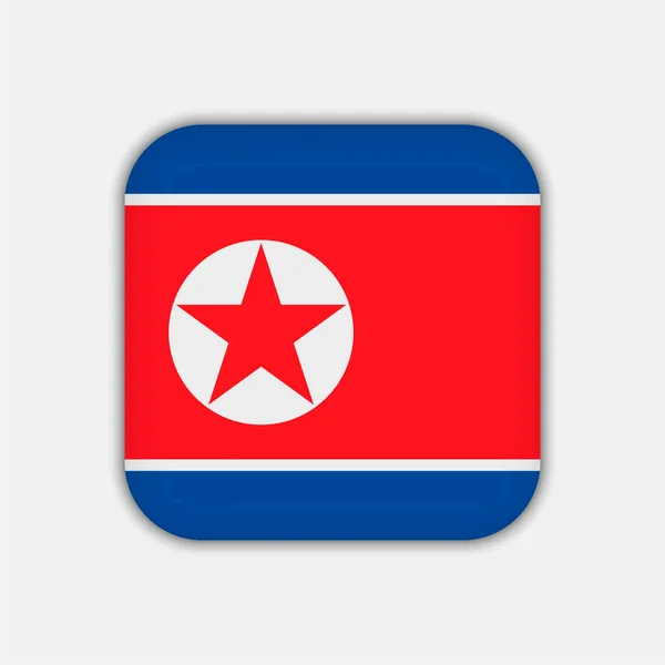 North Korea Flag Official Colors Vector Illustration — Stock vektor