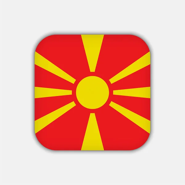 Bandera Macedonia Del Norte Colores Oficiales Ilustración Vectorial — Archivo Imágenes Vectoriales