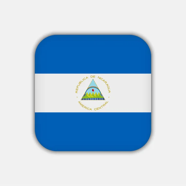 Nicaragua Zászló Hivatalos Színek Vektorillusztráció — Stock Vector