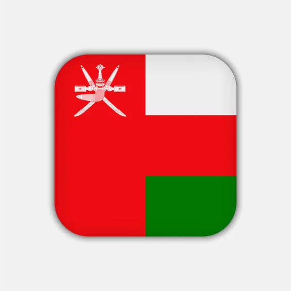 Oman Vlag Officiële Kleuren Vectorillustratie — Stockvector