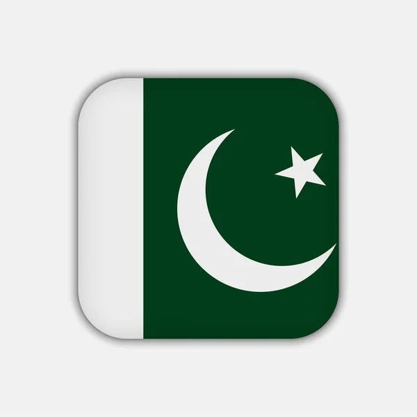Pakistanische Flagge Offizielle Farben Vektorillustration — Stockvektor